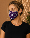 Royal Purple Speed Bird Ankara Face Mask