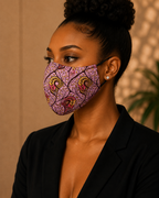 Blush Bloom Ankara Face Mask